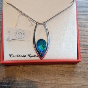 NWT Sterling silver Caribbean Quartz necklace